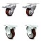 Service Caster 3.5 Inch Maroon Polyurethane Swivel Top Plate Caster Lock Brake 2 Rigid, 2PK SCC-TTL20S3514-PPUB-MRN-2-R-2 - alternate 1